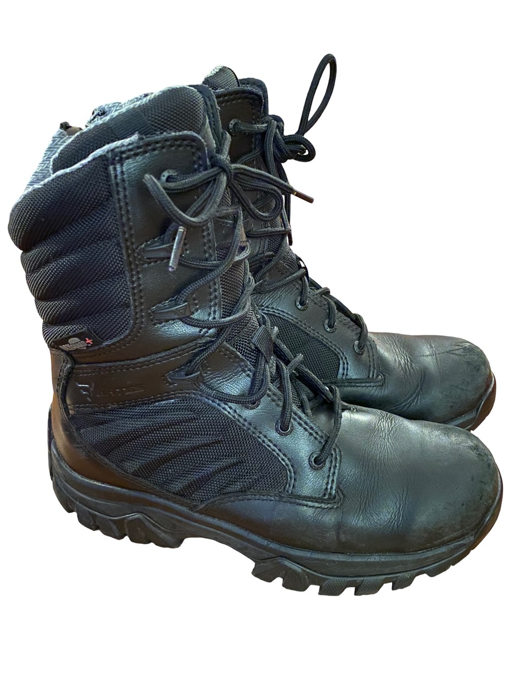 Bates GX X2 tall side zip DryGuard black tactical duty waterproof boot size 7.5